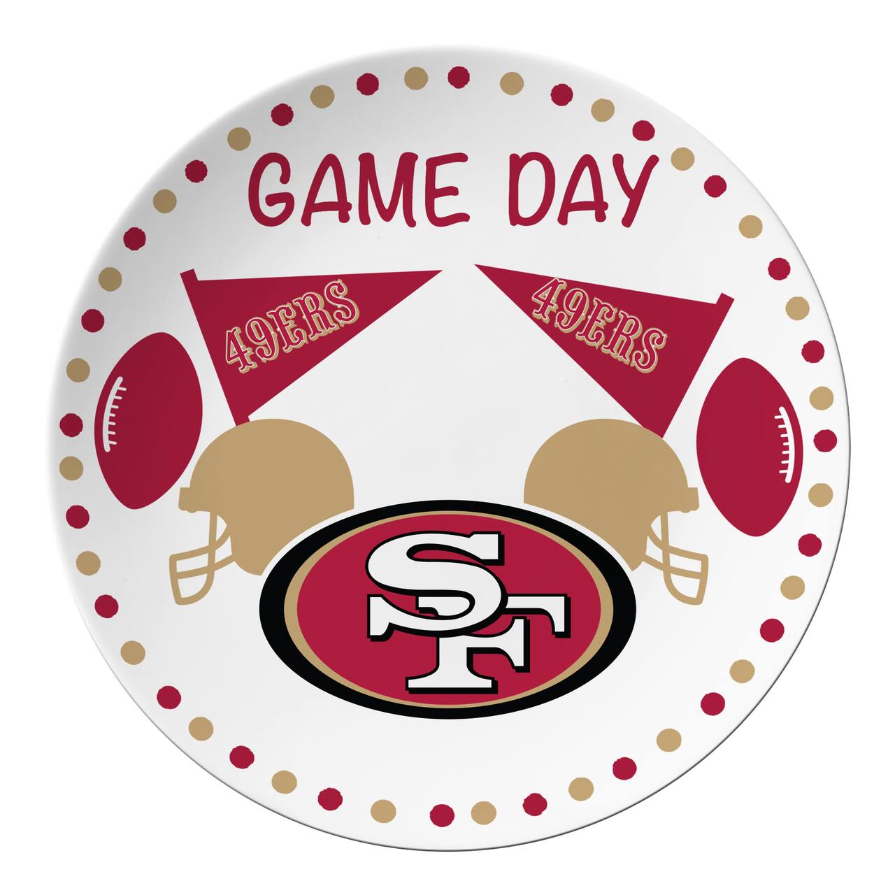 The Memory Company 10" NFL Game Day Round Plate